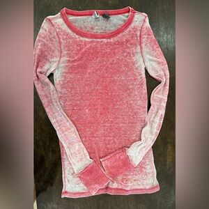 BKE Red Long Sleeve Tee